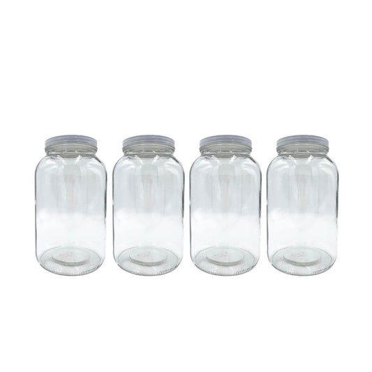 1 Gallon Glass Jars with Metal Lids (4 pack)