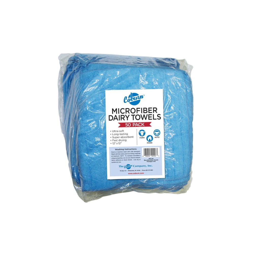 Blue Microfiber Dairy Towels--pk/50