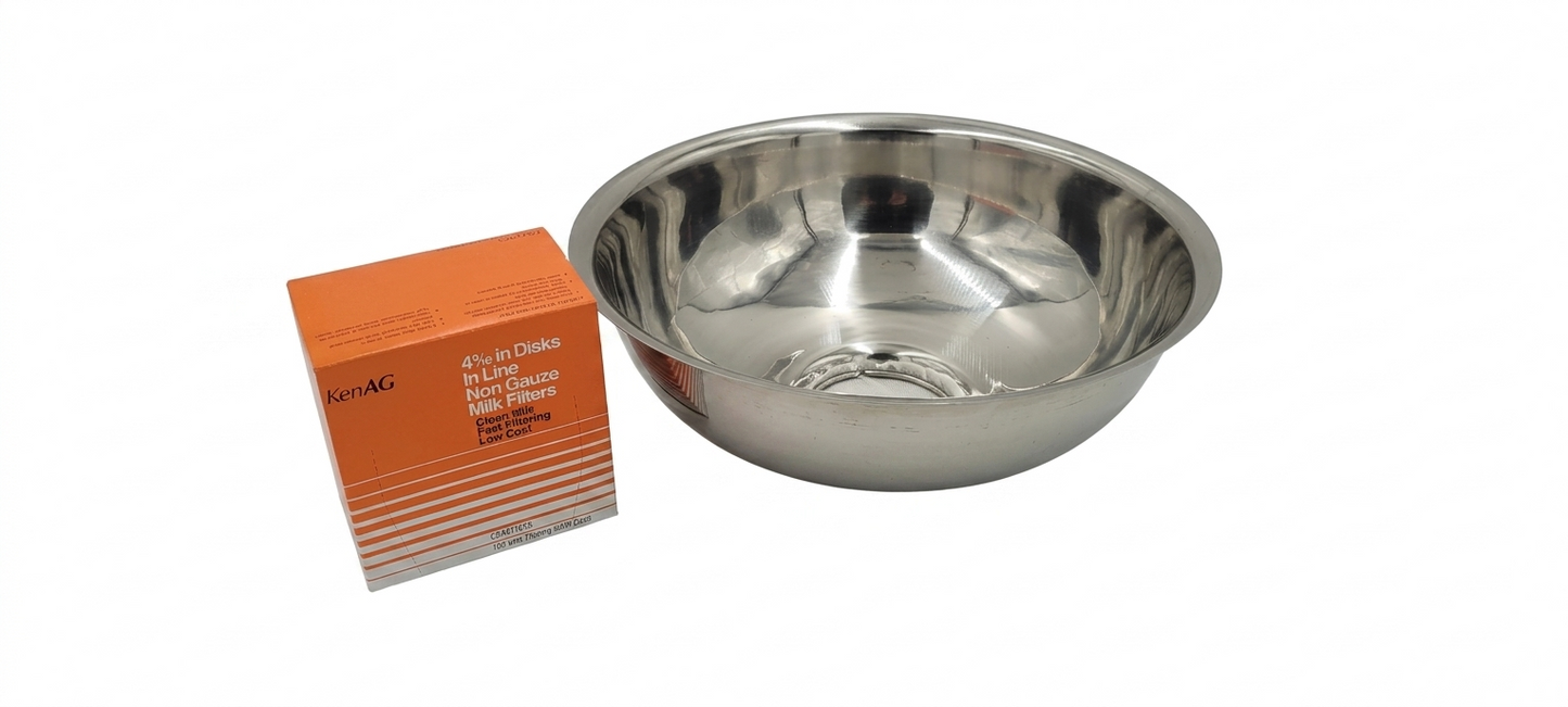 Strainer / Large Stainless Steel Strainer for Gallon Jars (4")