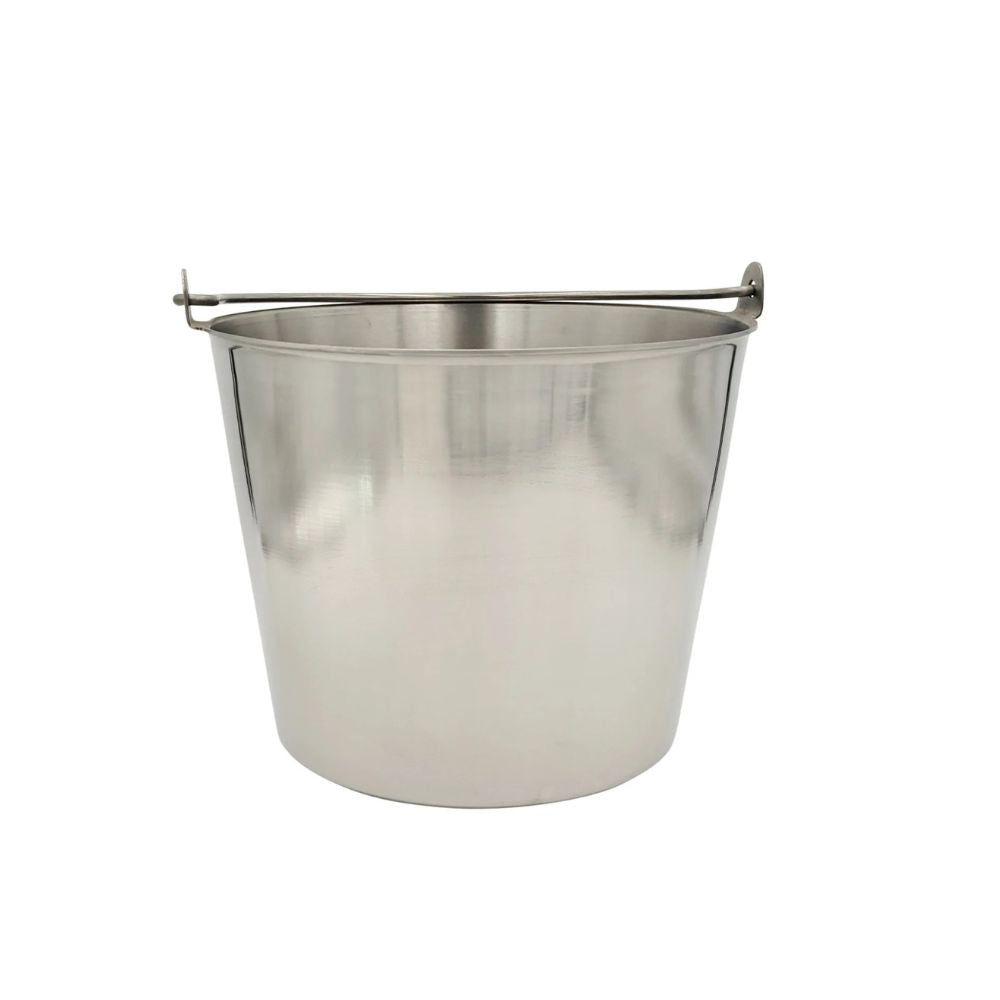 Cubo de acero inoxidable de primera calidad, cubo para veterinario/leche, fabricado en EE. UU.