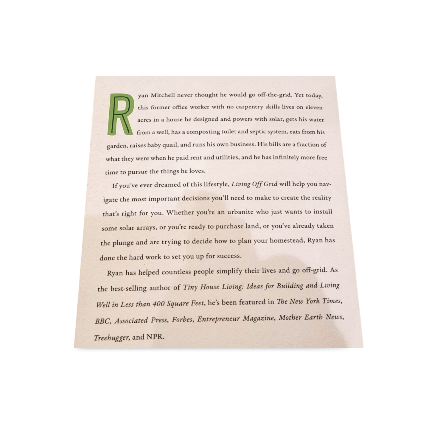 Living Off Grid / Self Education