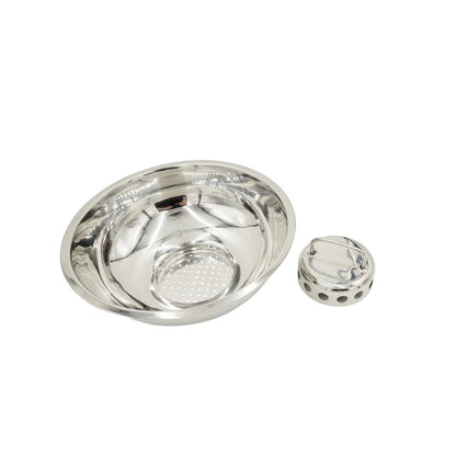 Strainer / NEW and Improved Large Stainless Steel Strainer with Plug Insert