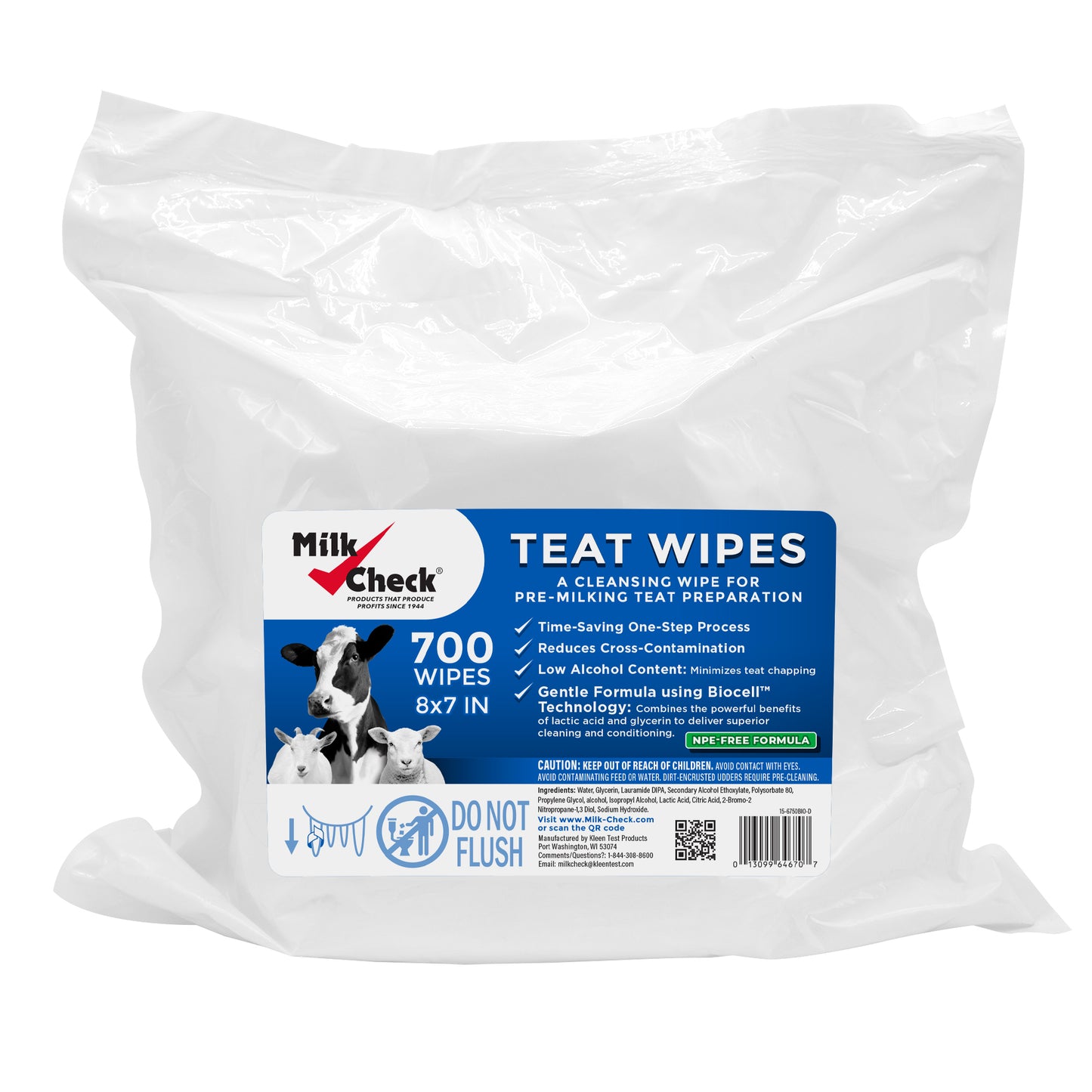 Milk Check Teat Wipes