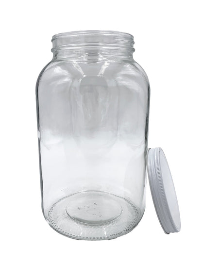 1-Gallonen-Glasgefäße mit Metalldeckel (4er-Pack) – Shenandoah Homestead Supply