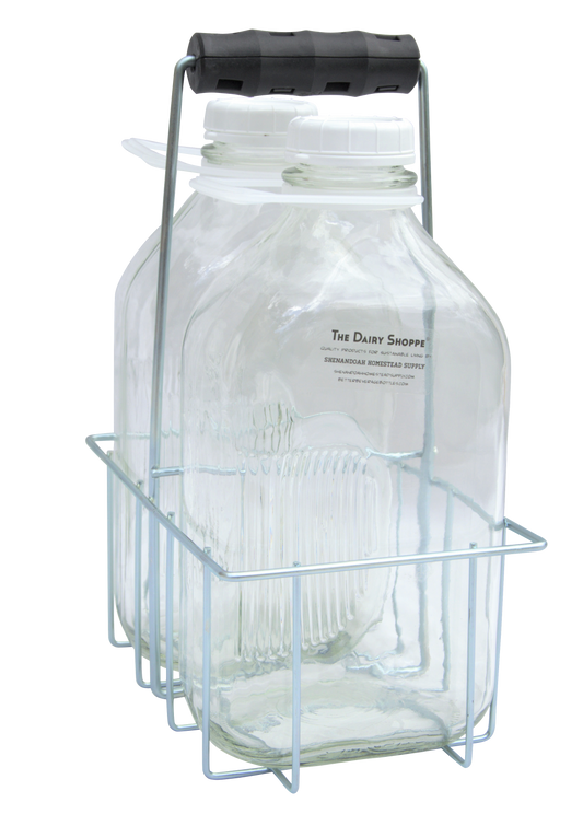2 Cell Wire Milk Bottle Carrier for 64 Oz Bottles