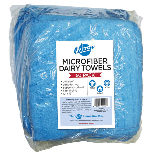 Blue Microfiber Dairy Towels--pk/50Milk FiltrationShenandoah Homestead Supply715407465757